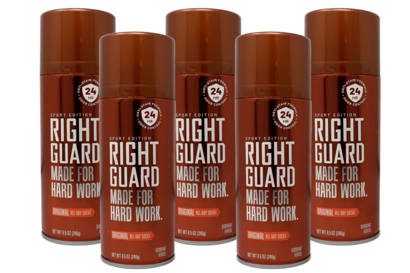 Right Guard Sport Deodorant, Aerosol, Original 8.5 oz (Pack of 5) - Image 1